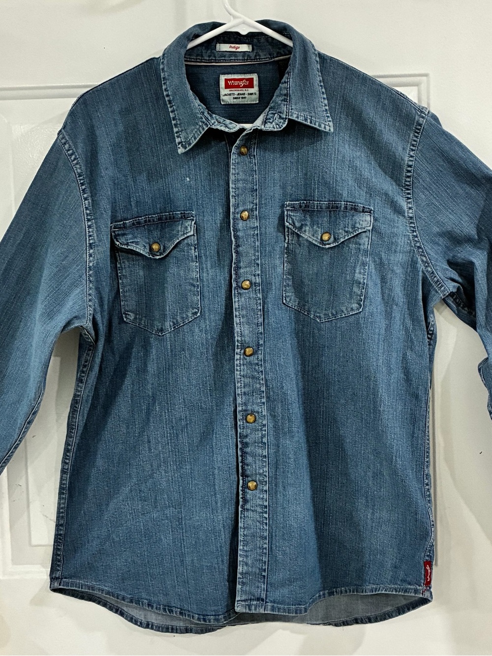 Wrangler Men's Denim Shirt Snap
